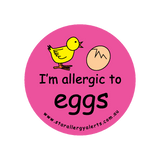 I'm allergic to Eggs (pink) - sticker