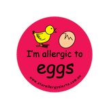 I'm allergic to Eggs (red) - sticker