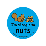 I'm allergic to Nuts (Squirrel Blue) - badge