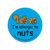 I'm allergic to Nuts (Squirrel Blue) - badge