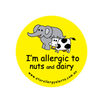 I'm allergic to Nuts and Dairy - sticker