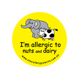 I'm allergic to Nuts and Dairy - sticker