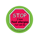 Stop, I have Food Allergies- Just ask me - badge