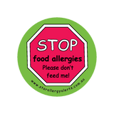 Stop, Food Allergies-Please don't feed me - badge